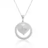 Gümüş Aşk Çemberi İsimli Bayan Kolye