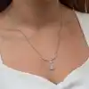 Gümüş Baget Taşlı Gerdanlık Model Kadın Kolye