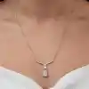 Gümüş Baget Taşlı Gerdanlık Model Kadın Kolye