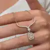 Gümüş Baget Taşlı Gerdanlık Model Kadın Kolye