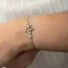Gümüş Baget Taşlı Yıldız Kadın Bileklik