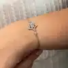 Gümüş Baget Taşlı Yıldız Kadın Bileklik