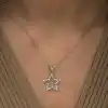Gümüş Baget Taşlı Yıldız Kolye