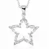 Gümüş Baget Taşlı Yıldız Kolye