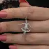 Gümüş Balerin Kadın Kolye