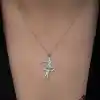 Gümüş Balerin Kadın Kolye