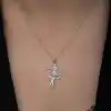 Gümüş Balerin Kadın Kolye