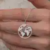 Gümüş Dünya Kadın Kolye