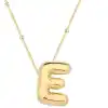Gümüş Gold Balon E Harfi Kadın Kolye