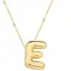 Gümüş Gold Balon E Harfi Kadın Kolye