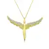 ​Gümüş Gold Kanatlı Melek Bayan Kolye