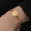 Gümüş Gold Kaplama Tuğralı Kadın Bileklik