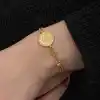 Gümüş Gold Kaplama Tuğralı Kadın Bileklik