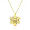 ​Gümüş Gold Kar Tanesi Bayan Kolye