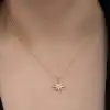 Gümüş Gold Kutup Yıldızı Kadın Kolye