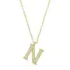 Gümüş Gold N Harfi Kadın Kolye