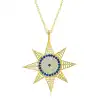 Gümüş Gold Nazarlı Kutup Yıldızı Kadın Kolye
