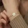 ​Gümüş Gold Papatya Bileklik