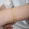 Gümüş Gold Pullu Zincir Kadın Bileklik