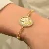 Gümüş Gold Tuğralı Bayan Bileklik