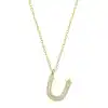 Gümüş Gold Ü Harfi Kadın Kolye