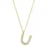 Gümüş Gold Ü Harfi Kadın Kolye