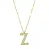 Gümüş Gold Z Harfi Kadın Kolye