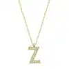 Gümüş Gold Z Harfi Kadın Kolye