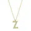 Gümüş Gold Z Harfi Kadın Kolye