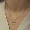 Gümüş Kalp Bayan Kolye