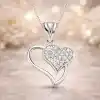 Gümüş Kalpli Bayan Kolye