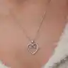 Gümüş Kalpli Ok Kadın Kolye