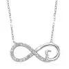 Gümüş Kalpli Sonsuzluk Bayan Kolye