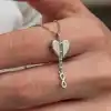 Gümüş Kalpli Sonsuzluk Kadın Kolye