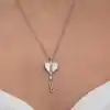 Gümüş Kalpli Sonsuzluk Kadın Kolye