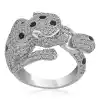 ​Gümüş Kaplan Figürlü Bayan Yüzük