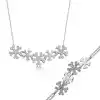 Gümüş Kar Taneleri Bayan Set