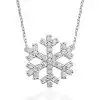 Gümüş Kar Tanesi Bayan Kolye