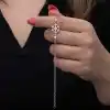 Gümüş Kar Tanesi Kadın Bileklik