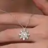 Gümüş Kar Tanesi Kadın Kolye