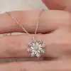 Gümüş Kar Tanesi Kadın Kolye