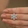Gümüş Kar Tanesi Kolye