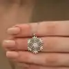 Gümüş Kar Tanesi Kolye