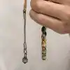 Gümüş Kazaz Püsküllü Sıkma Kehribar Tesbih