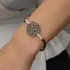 Gümüş Kazaziye Örgü Bileklik