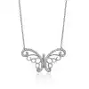 Gümüş Kelebek Bayan Kolye