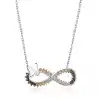 Gümüş Kelebekli Sonsuzluk Kolye