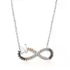 Gümüş Kelebekli Sonsuzluk Kolye