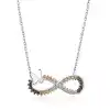 Gümüş Kelebekli Sonsuzluk Kolye