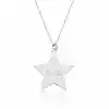 Gümüş Kişiye Özel İsimli Yıldız Kolye